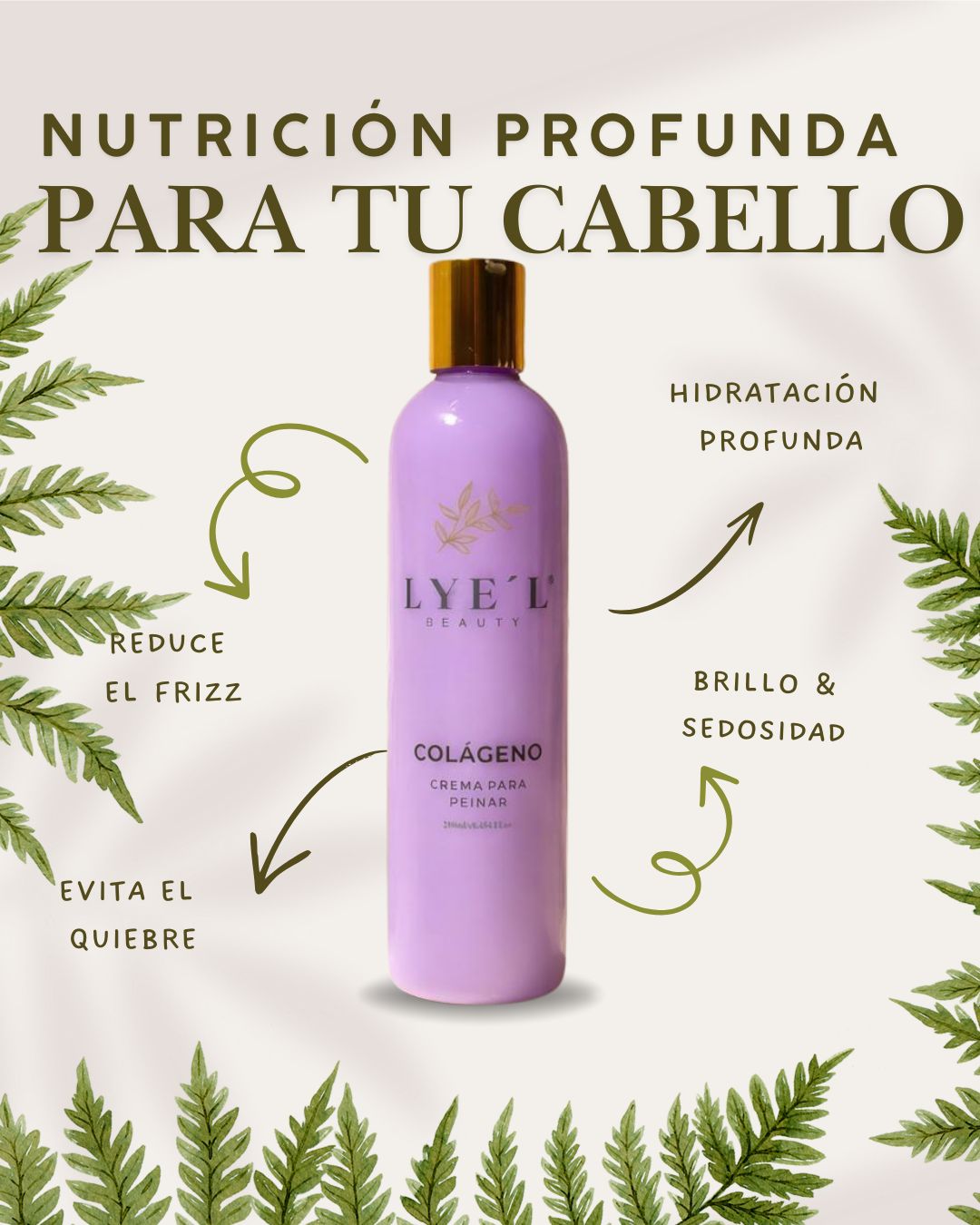 Crema para peinar colágeno